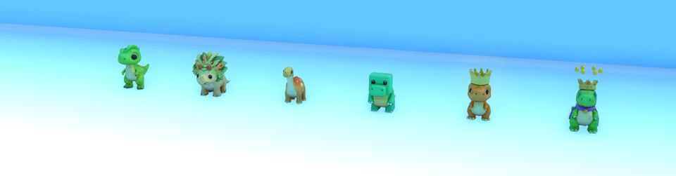 Dino Valley pets in Throw Sim
