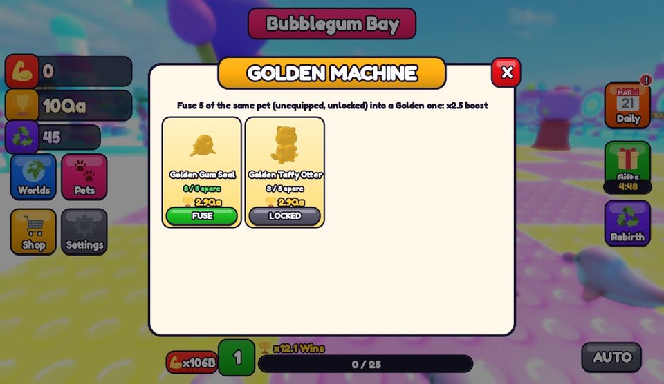 The Golden Machine in Throw Sim