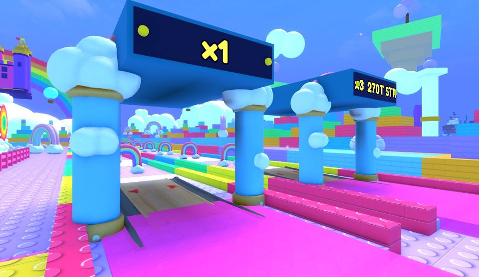 Rainbow Heaven x3, x10 and x70 gates in Throw Sim