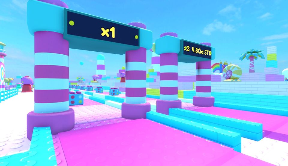 Bubblegum Bay x3, x10 and x70 gates in Throw Sim